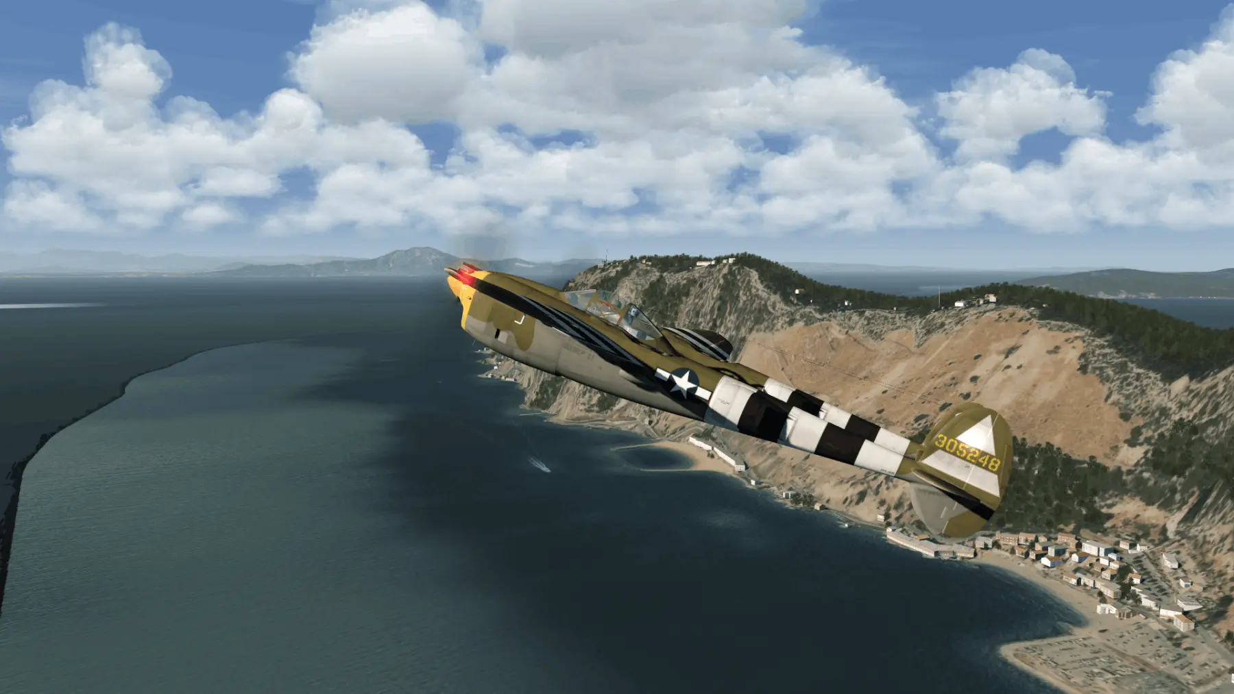 Aerofly FS 4 - Fly - P38 Lightning - Gibraltar