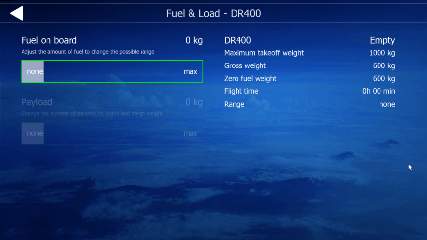 Aerofly FS 4 Global - Menu