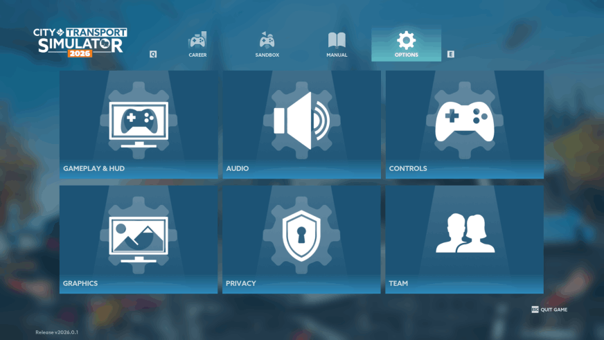 City Transport Simulator 2026 - Menu