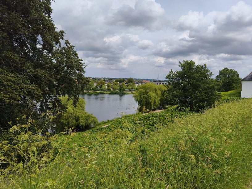 Udsigt over Slotssøen fra Koldinghus 