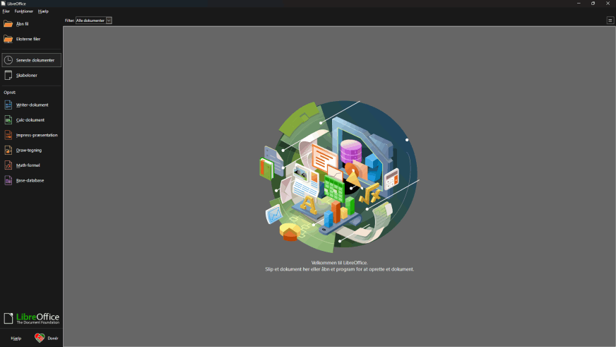 LibreOffice 25.8 Startcenter