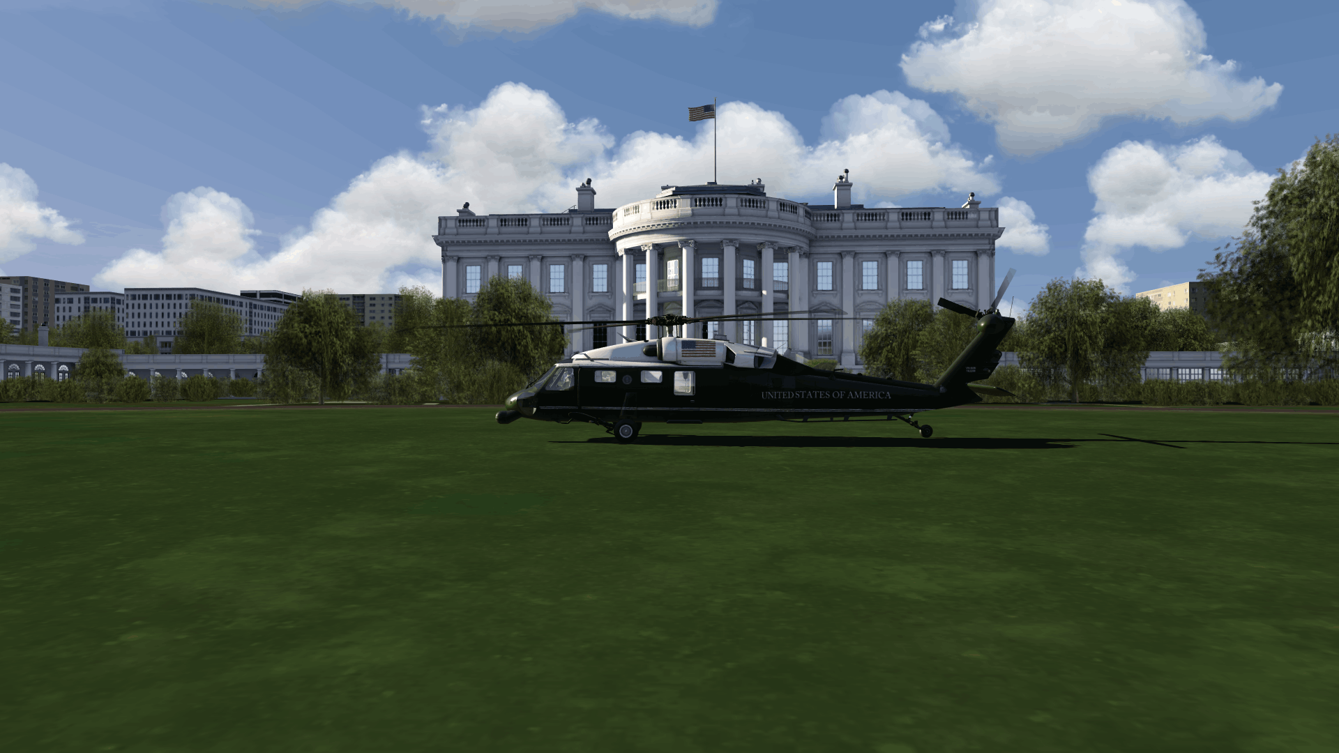 Aerofly FS 4 Global - UH-60M Marine One - White House - Washington DC