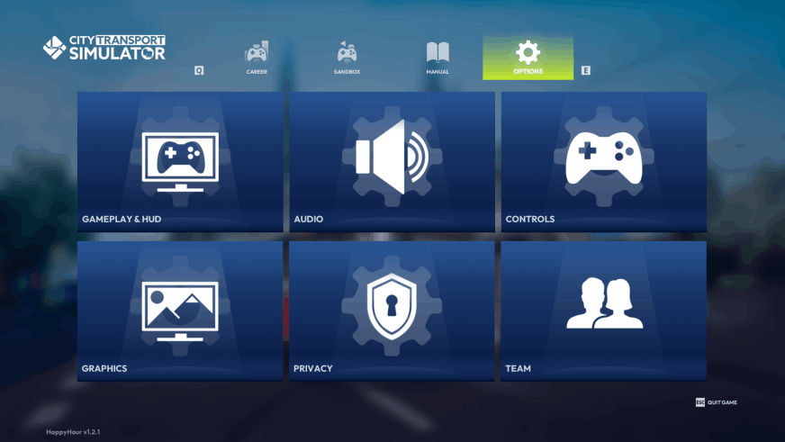 City Transport Simulator - Menu