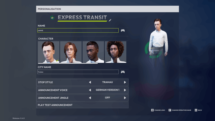 CTS Tram & Bus - Menu 