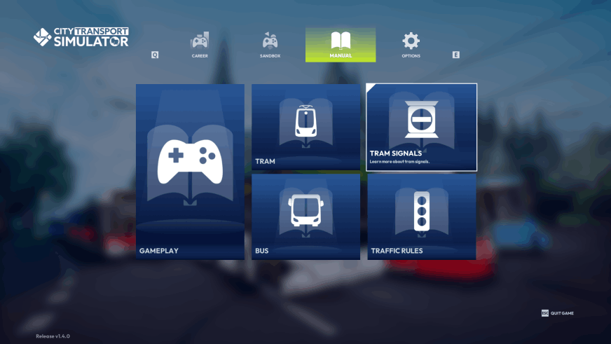 CTS Tram & Bus - Menu 