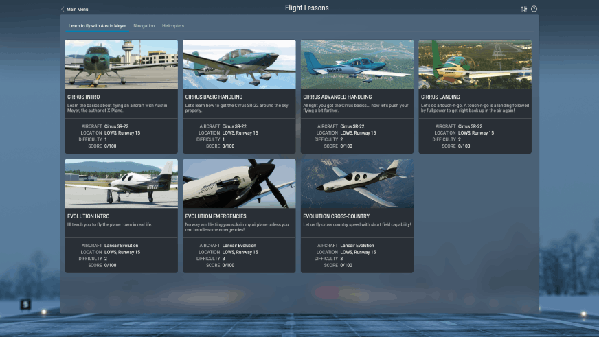 X-Plane 12 - Menu