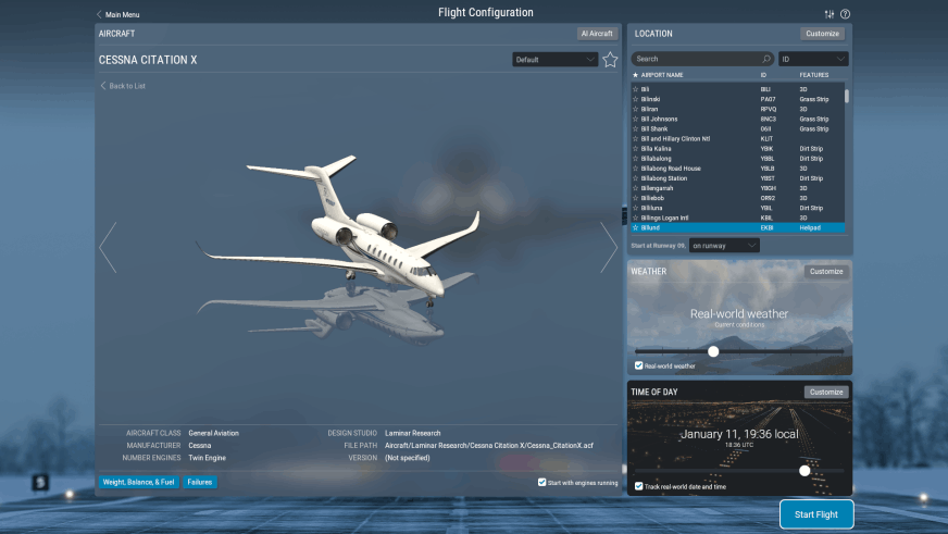 X-Plane 12 - Cessna Citation X